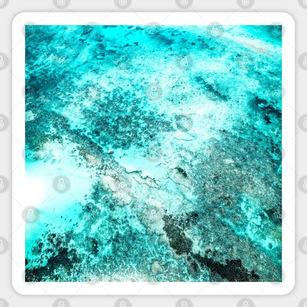 modern abstract aqua blue texture  teal turquoise Sticker by Tina